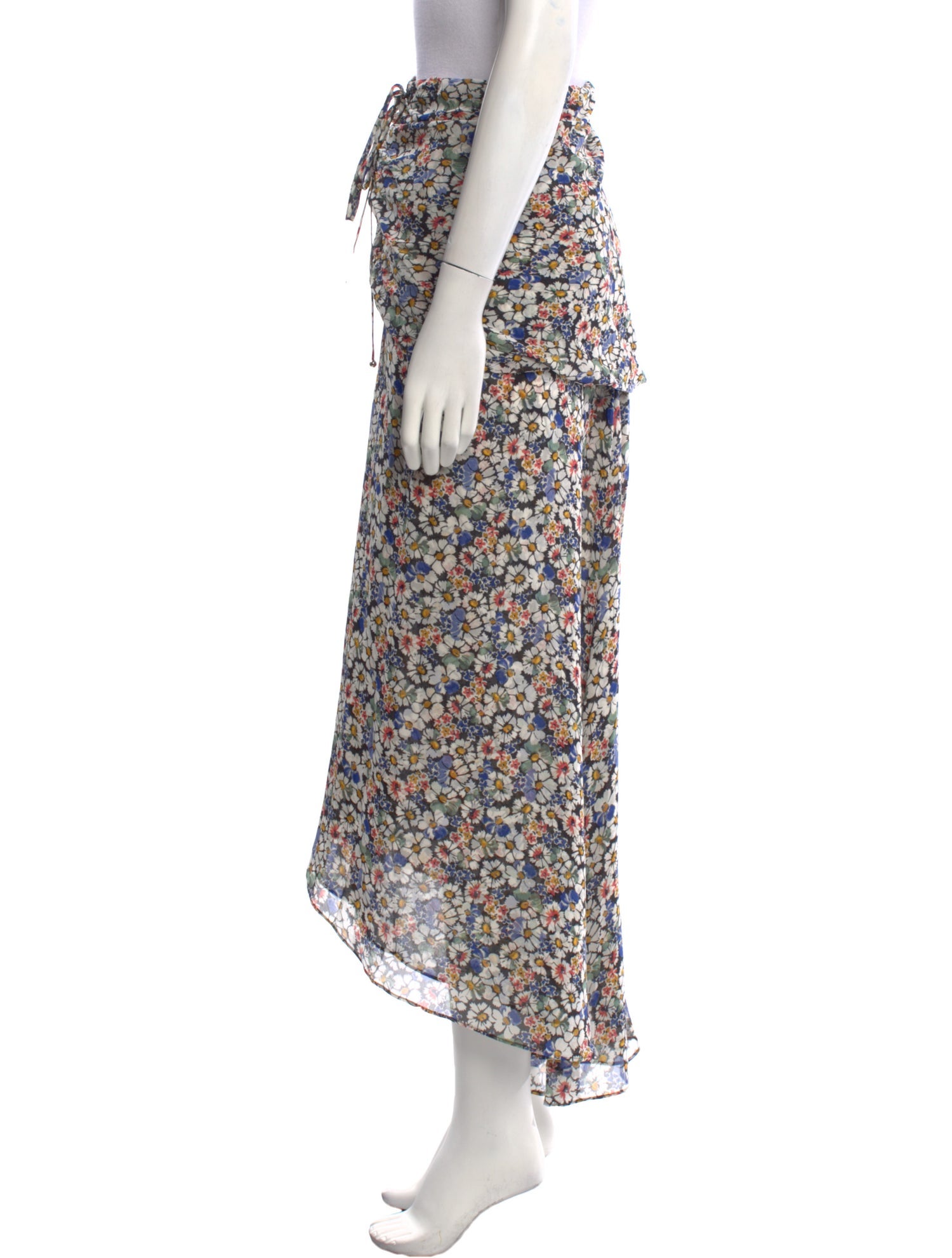 Veronica Beard Silk Long Skirt