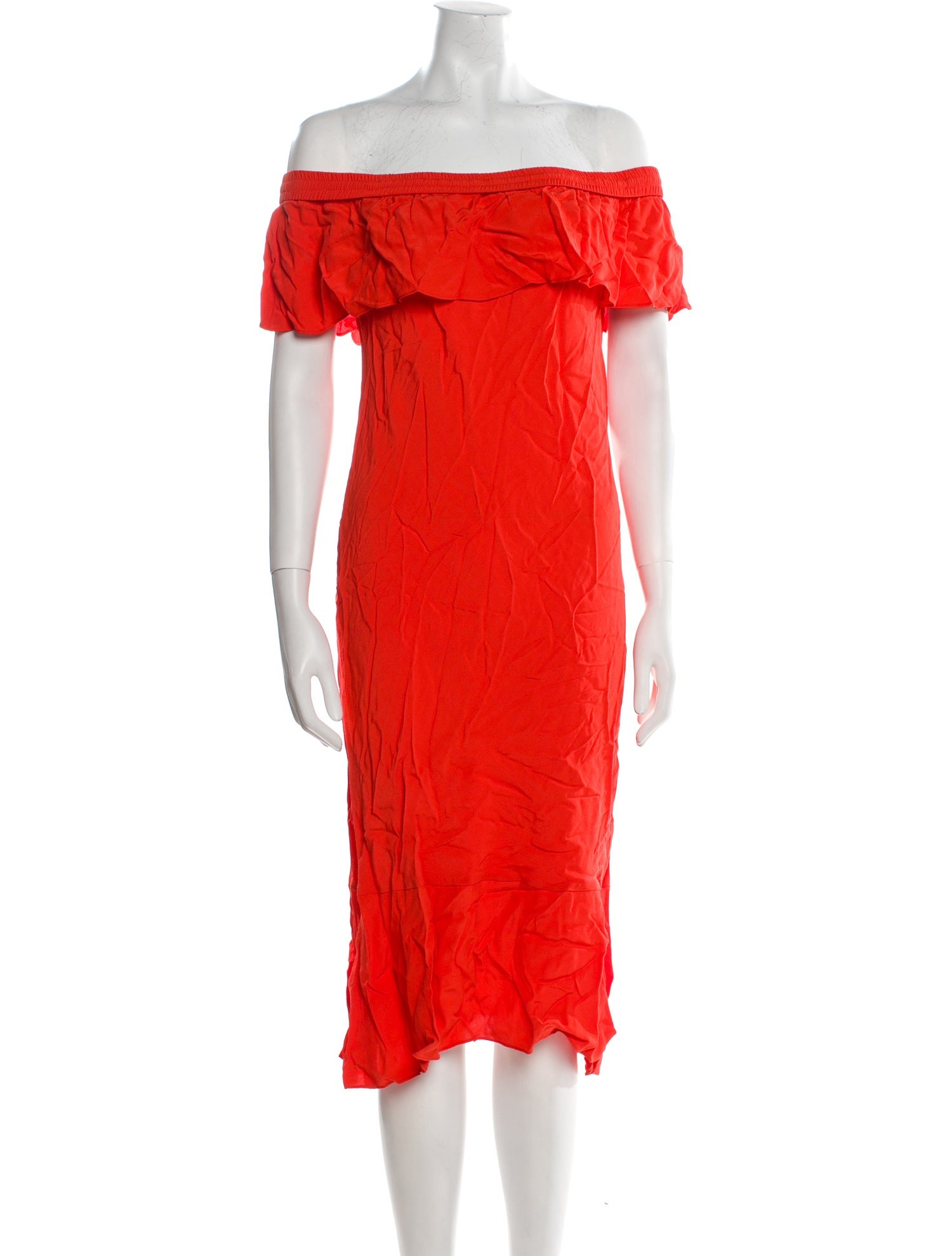 Veronica Beard Off-The-Shoulder Knee-Length Dress