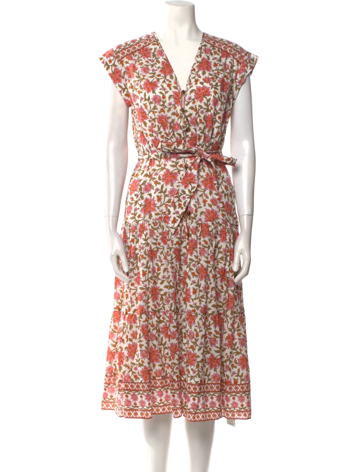 Veronica Beard Floral Print Midi Length Dress w/ Tags
