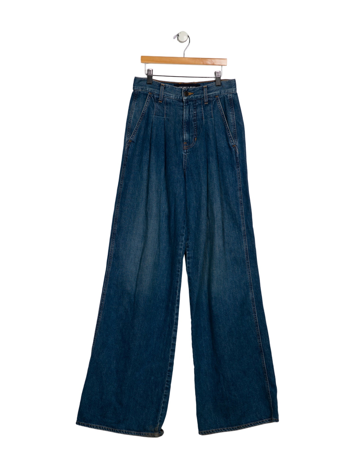 Veronica Beard High-Rise Wide Leg Jeans