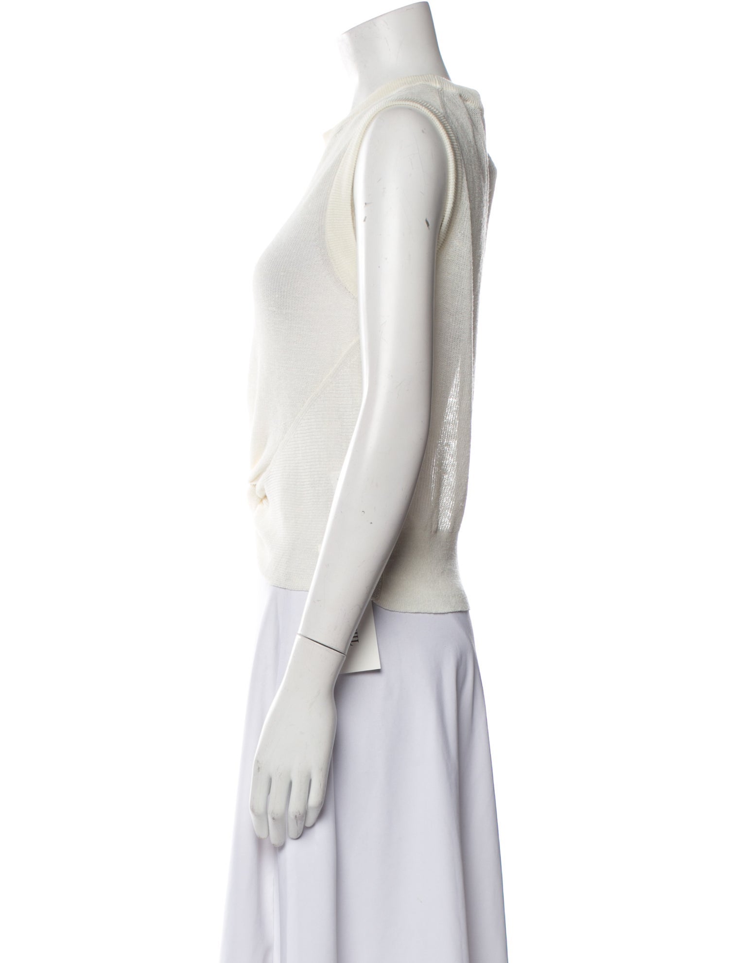 Veronica Beard Linen Crew Neck Crop Top w/ Tags