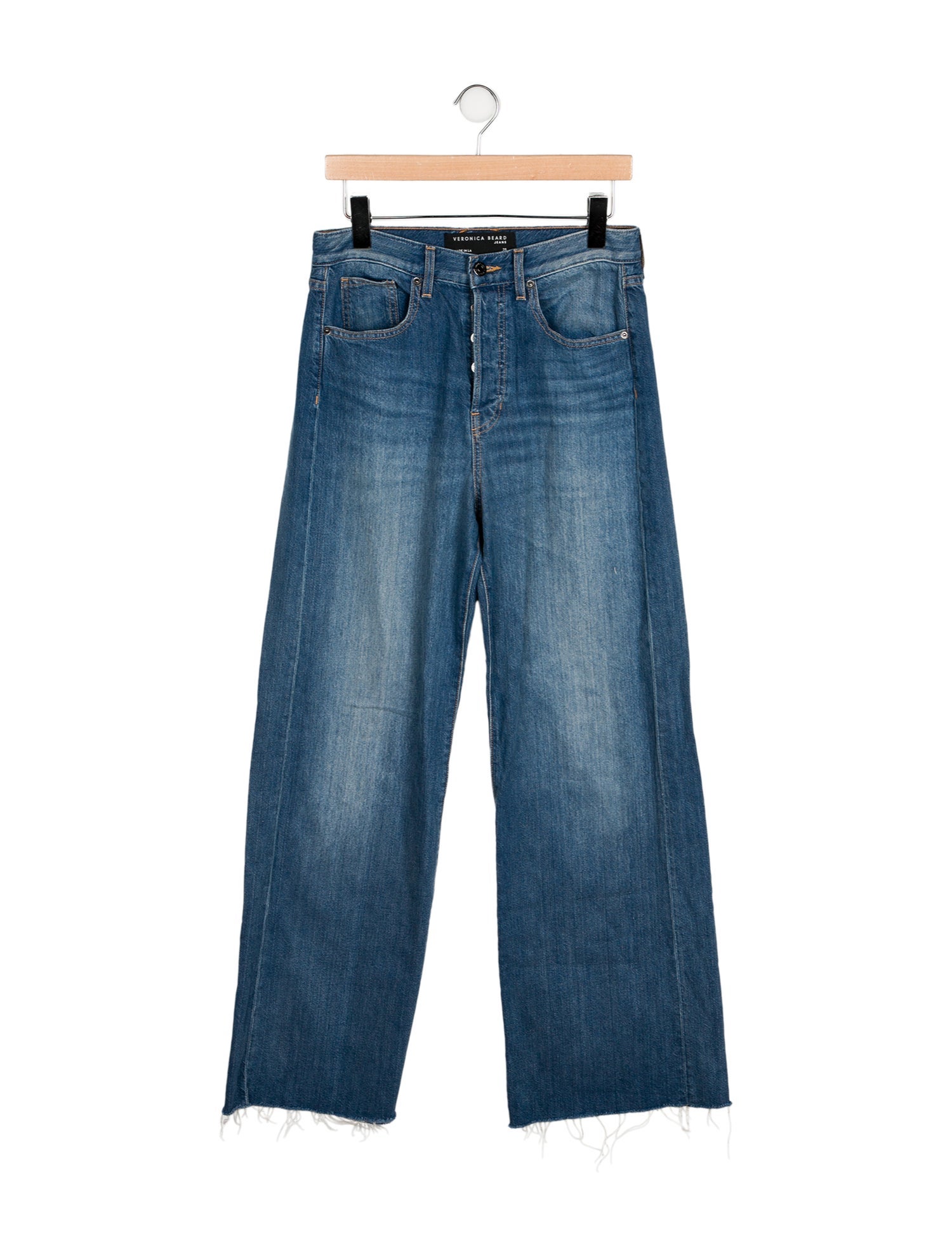 Veronica Beard High-Rise Wide Leg Jeans