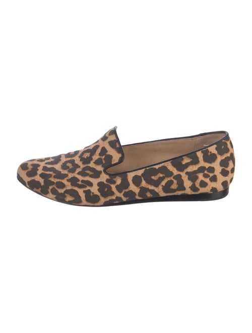 Veronica Beard Canvas Animal Print Loafers
