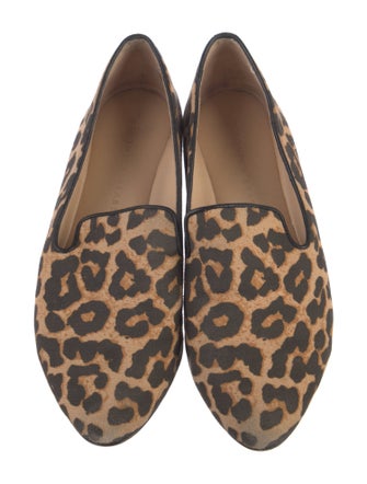 Veronica Beard Canvas Animal Print Loafers