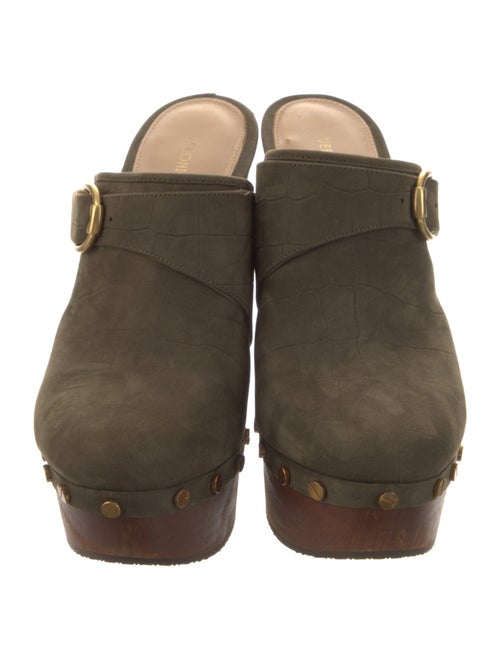 Veronica Beard Suede Studded Accents Mules