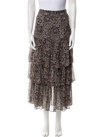 Veronica Beard Silk Midi Length Skirt