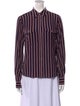 Veronica Beard Silk Striped Button-Up Top