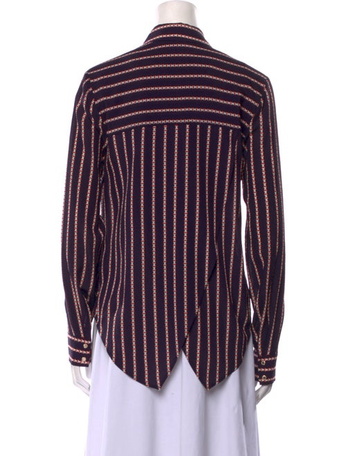 Veronica Beard Silk Striped Button-Up Top