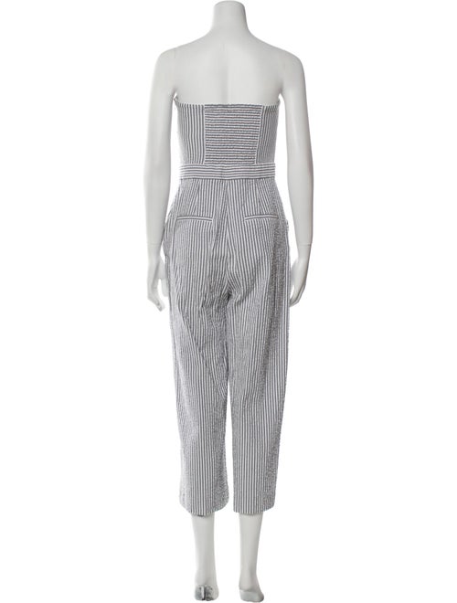 Veronica Beard Striped Strapless Jumpsuit