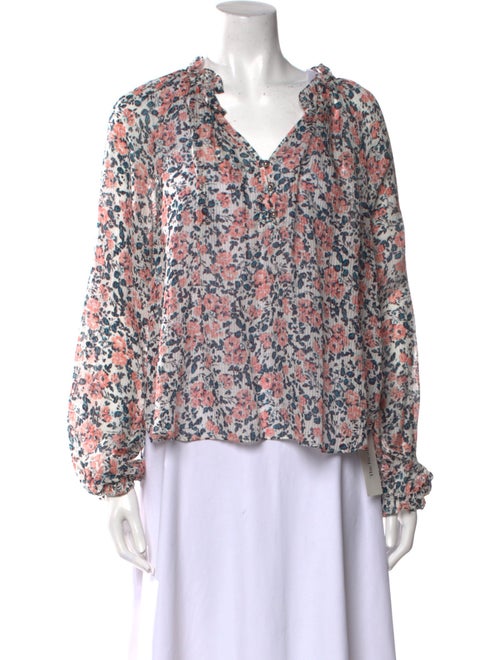 Veronica Beard Silk Floral Print Blouse