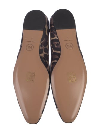 Veronica Beard Satin Animal Print Mary Jane Flats