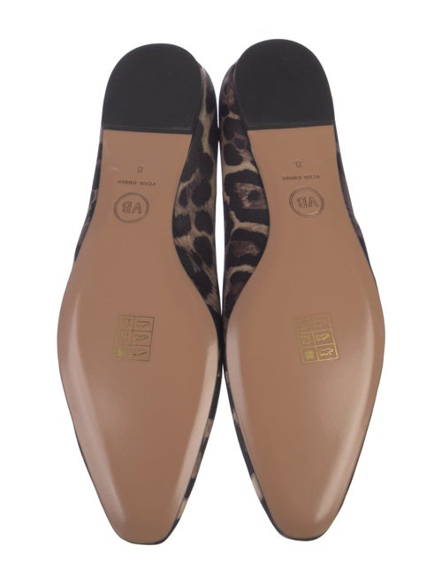 Veronica Beard Satin Animal Print Mary Jane Flats
