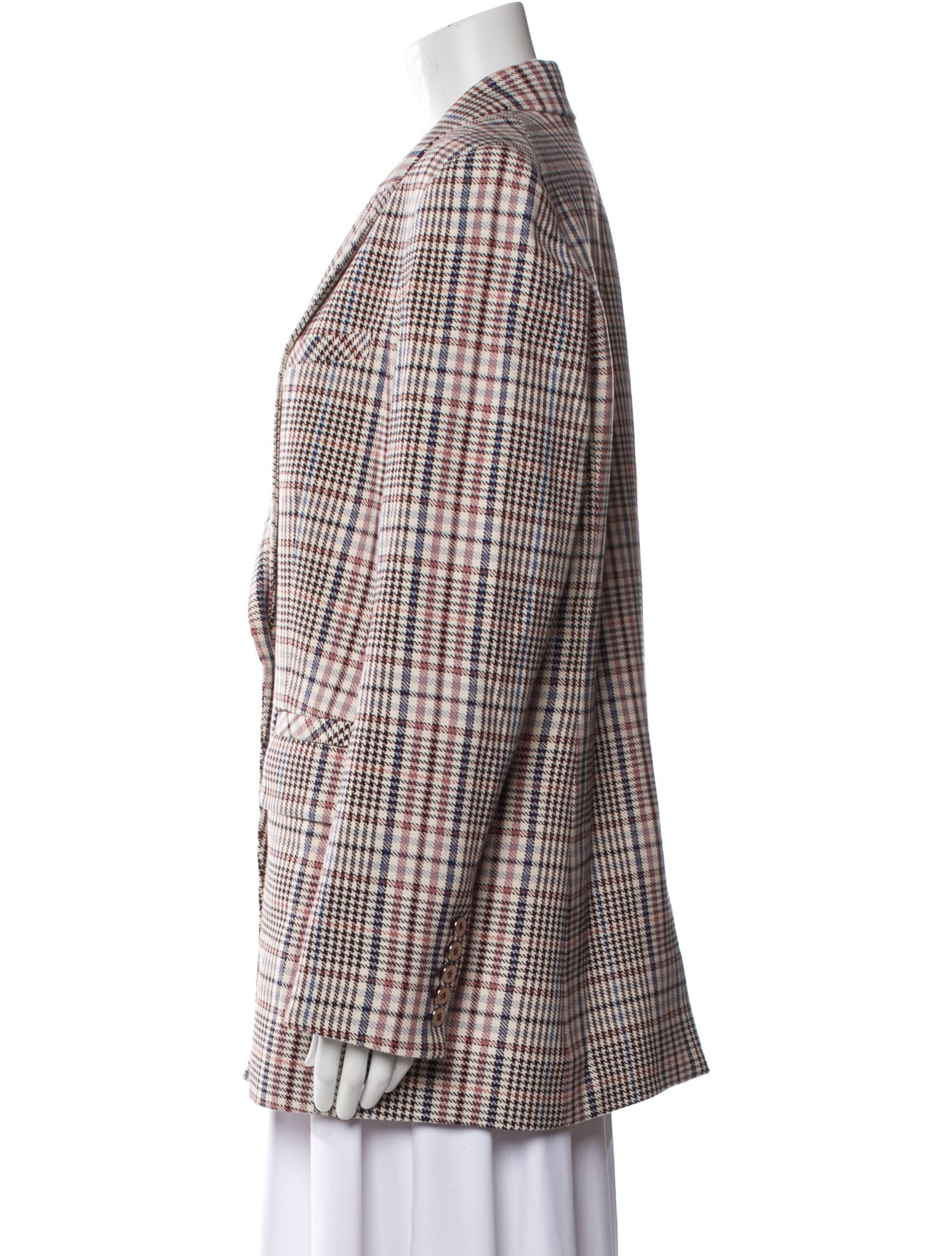 Veronica Beard Plaid Print Blazer