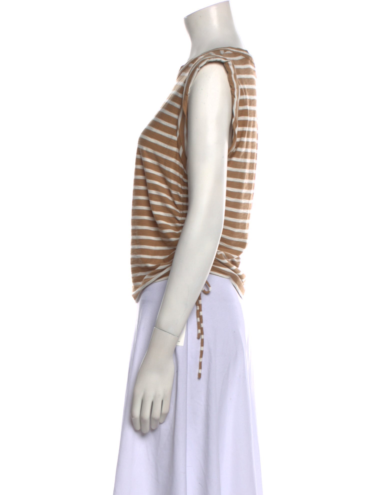 Veronica Beard Linen Striped Top