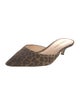 Veronica Beard Suede Animal Print Mules