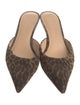 Veronica Beard Suede Animal Print Mules
