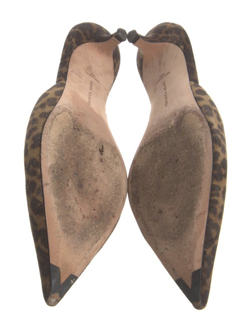 Veronica Beard Suede Animal Print Mules