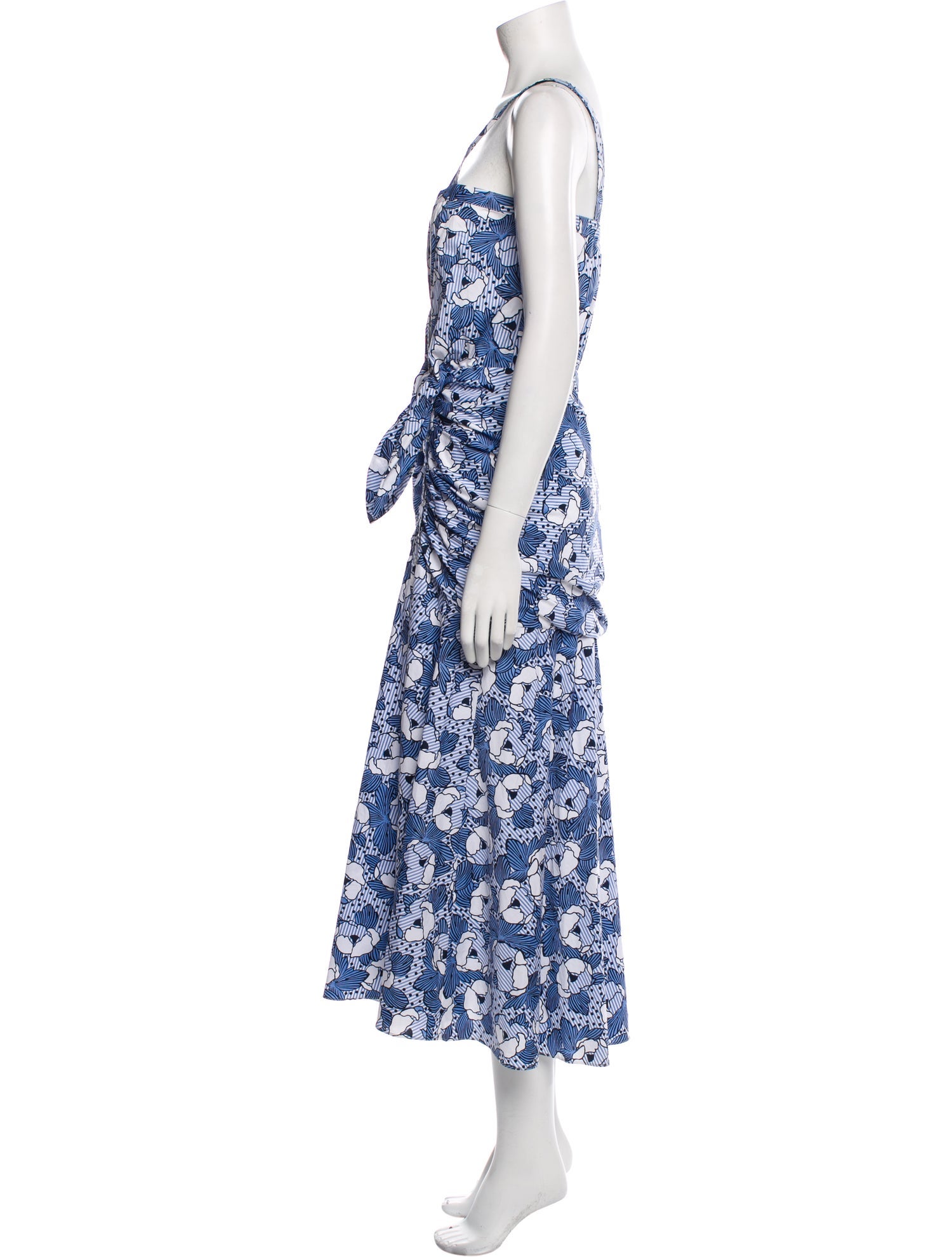 Veronica Beard Floral Print Long Dress