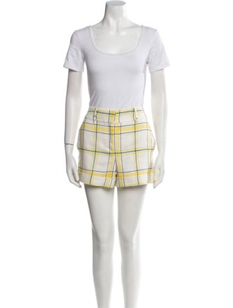 Veronica Beard Plaid Print Short Set