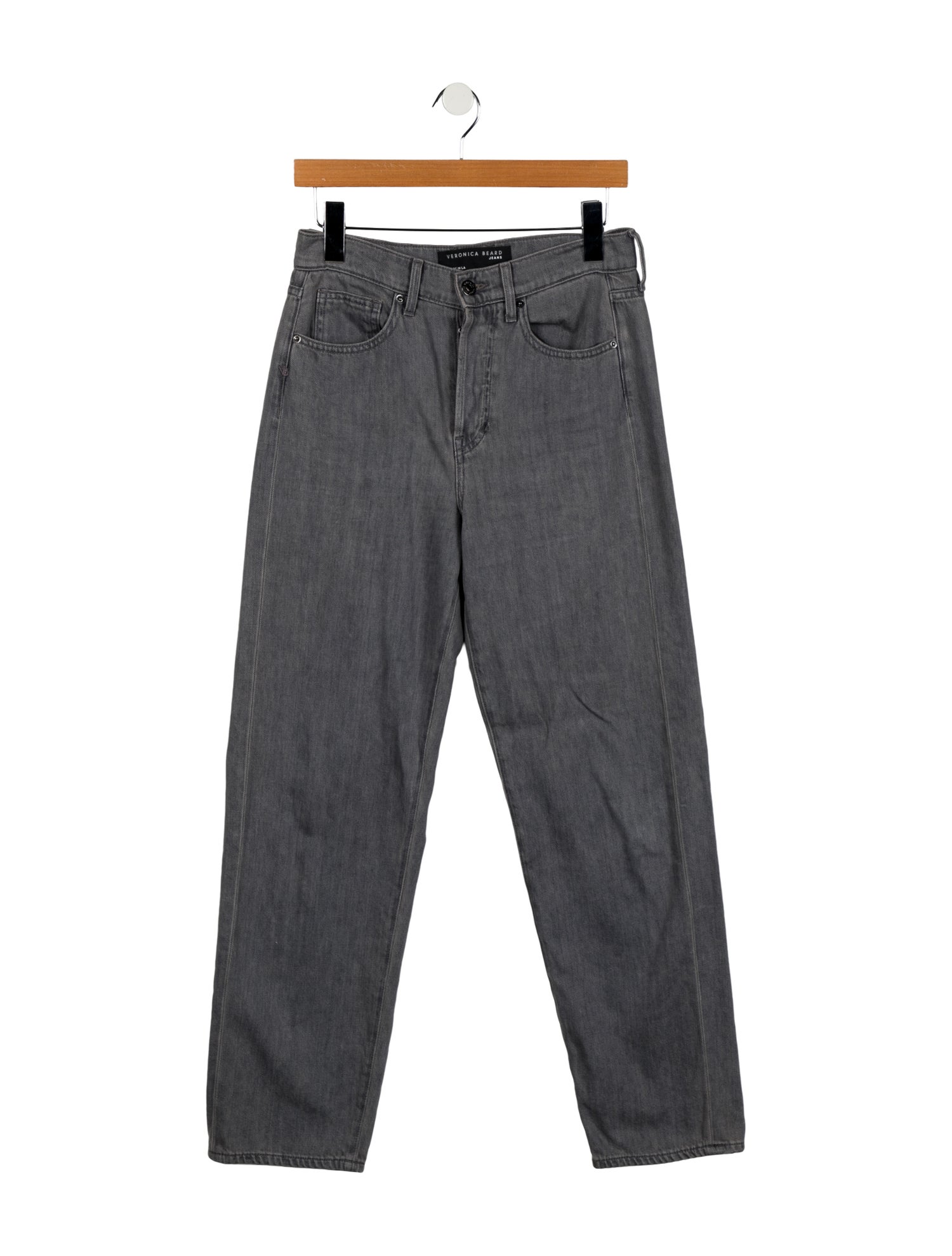 Veronica Beard High-Rise Straight Leg Jeans