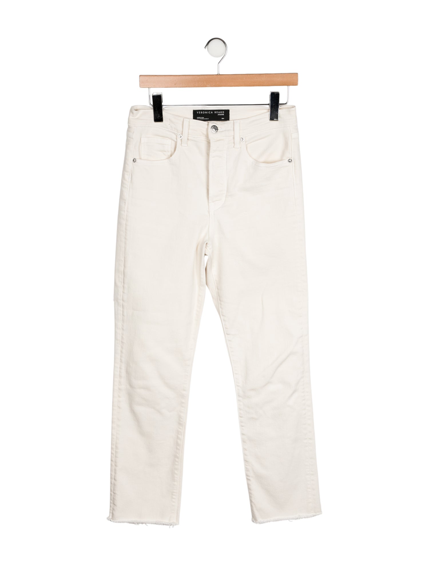 Veronica Beard High-Rise Straight Leg Jeans