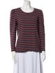 Veronica Beard Striped Scoop Neck Top