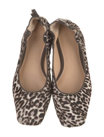 Veronica Beard Ponyhair Animal Print Ballet Flats