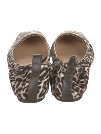 Veronica Beard Ponyhair Animal Print Ballet Flats