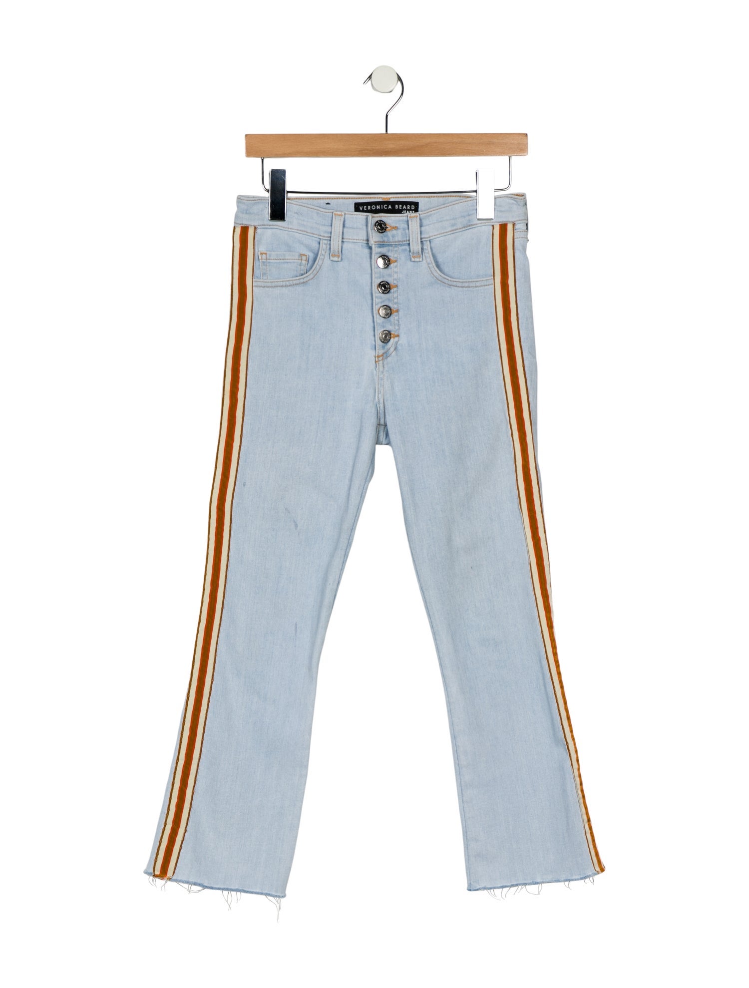 Veronica Beard Mid-Rise Straight Leg Jeans