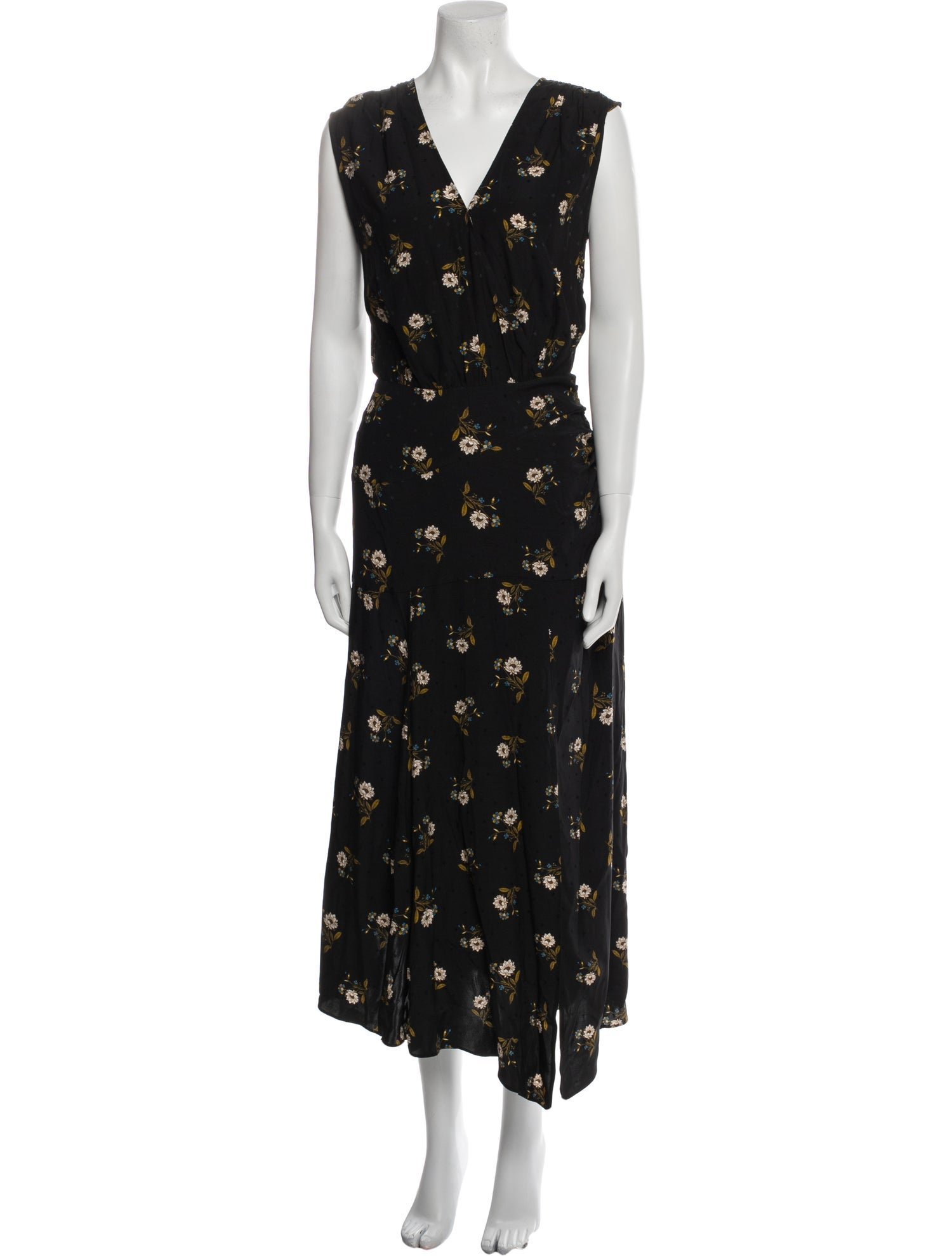 Veronica Beard Floral Print Long Dress