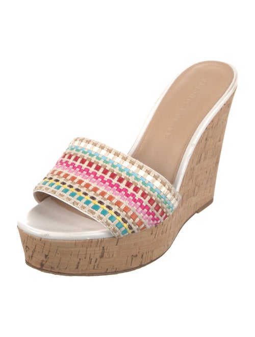 Veronica Beard Leather Patterned Slides