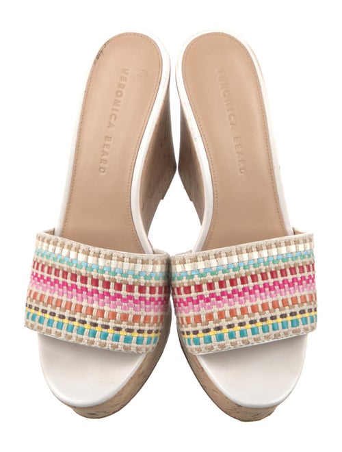 Veronica Beard Leather Patterned Slides