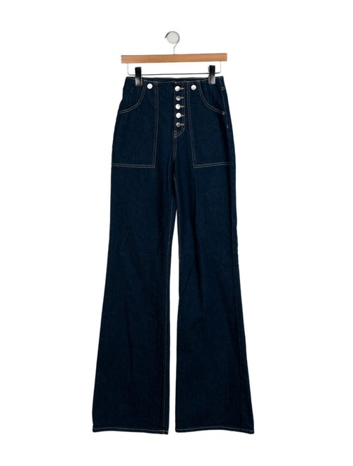 Veronica Beard High-Rise Wide Leg Jeans