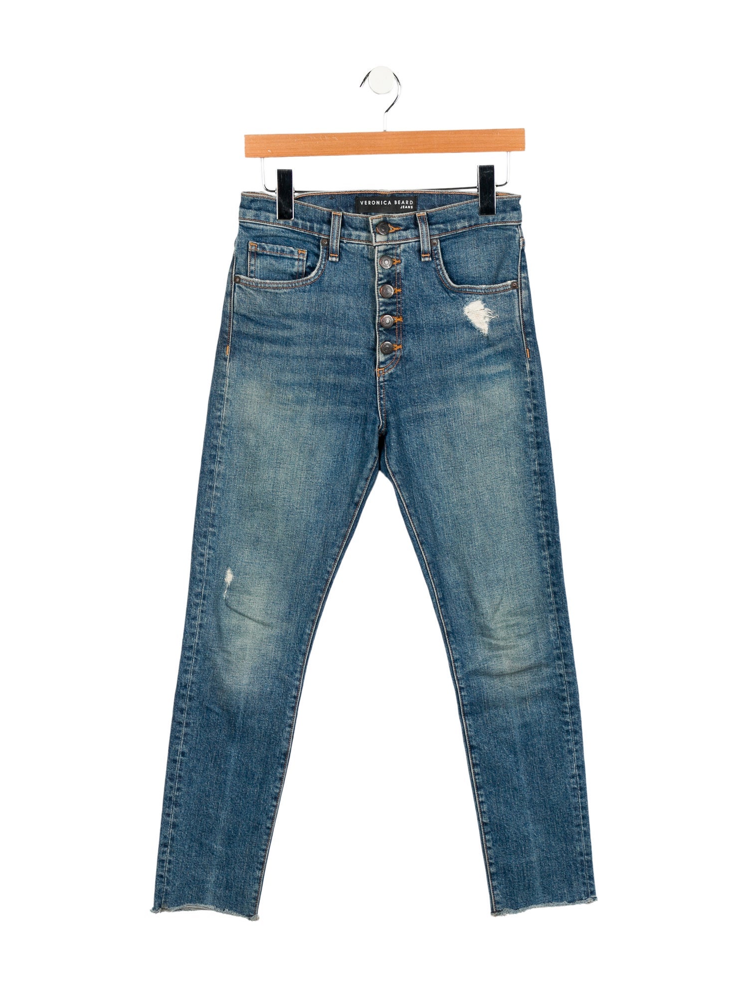 Veronica Beard High-Rise Straight Leg Jeans