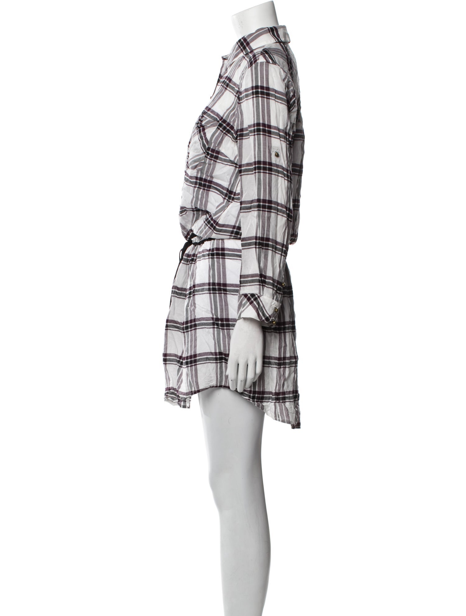 Veronica Beard Plaid Print Mini Dress