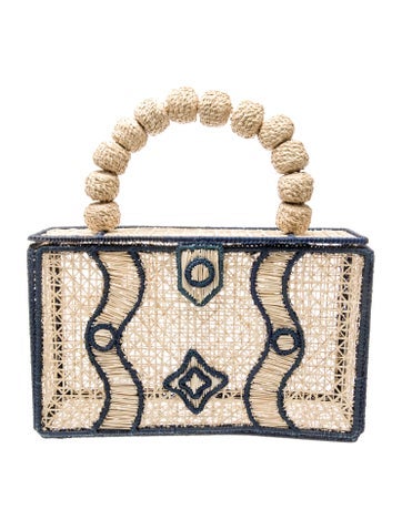 Veronica Beard Handle Bags Rattan Top Bag