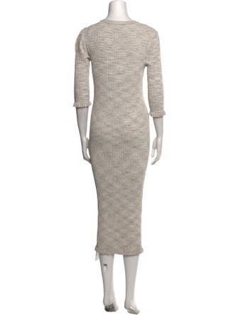 Veronica Beard Scoop Neck Midi Length Dress