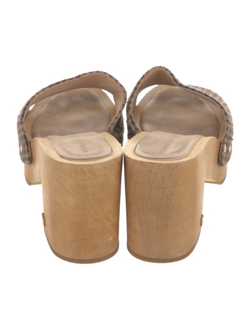 Veronica Beard Houndstooth Print Studded Accents Slides