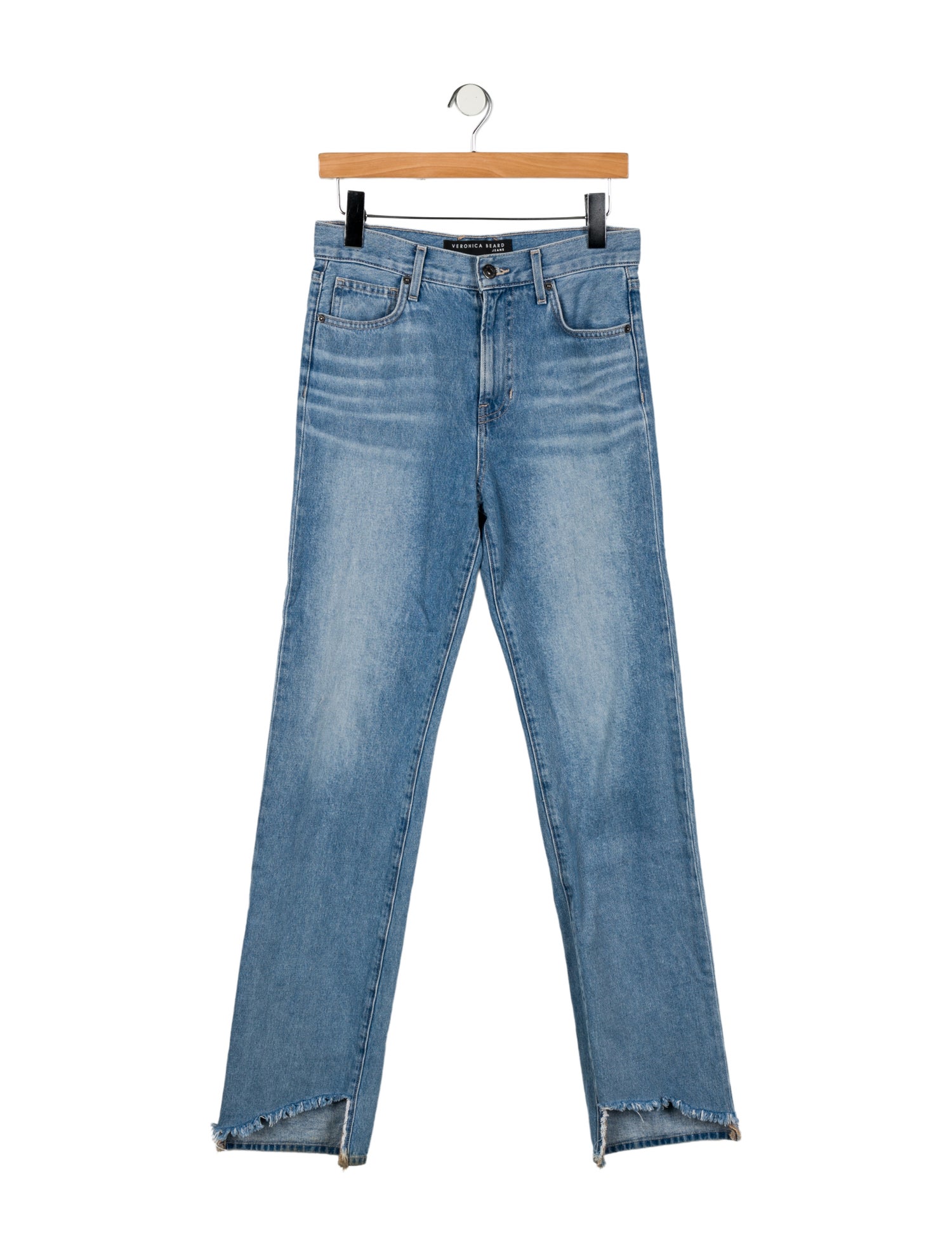 Veronica Beard High-Rise Straight Leg Jeans