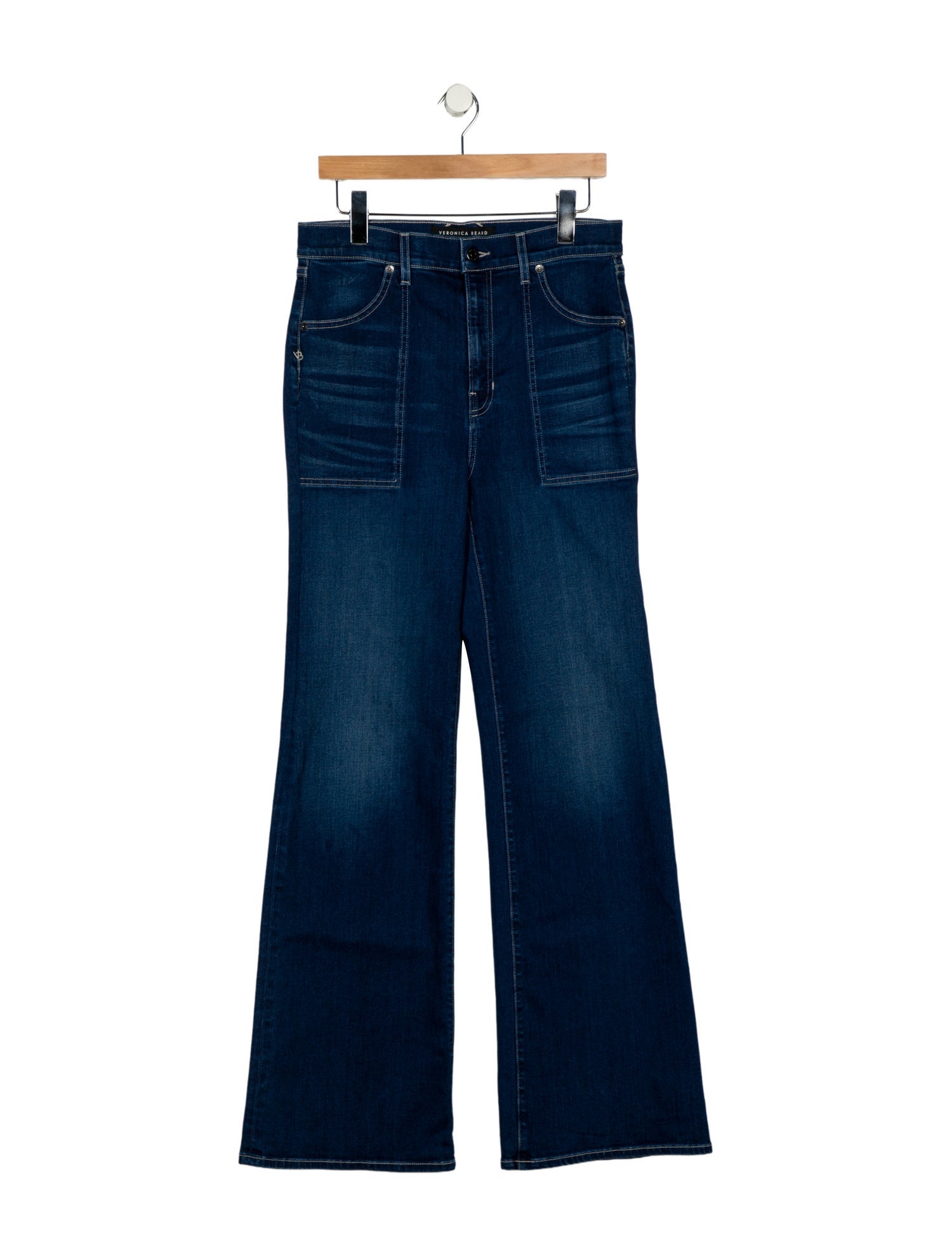 Veronica Beard High-Rise Wide Leg Jeans