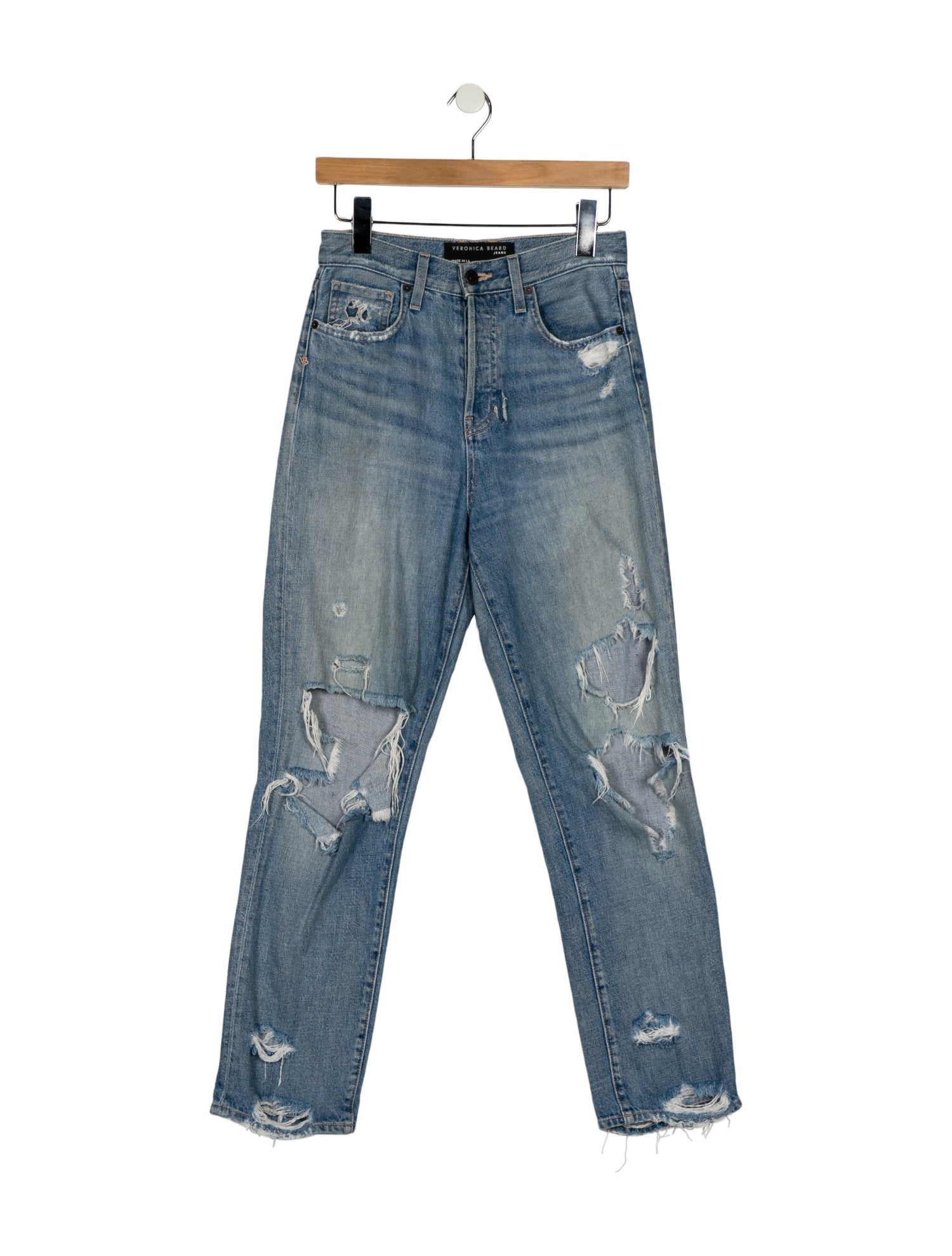 Veronica Beard High-Rise Straight Leg Jeans