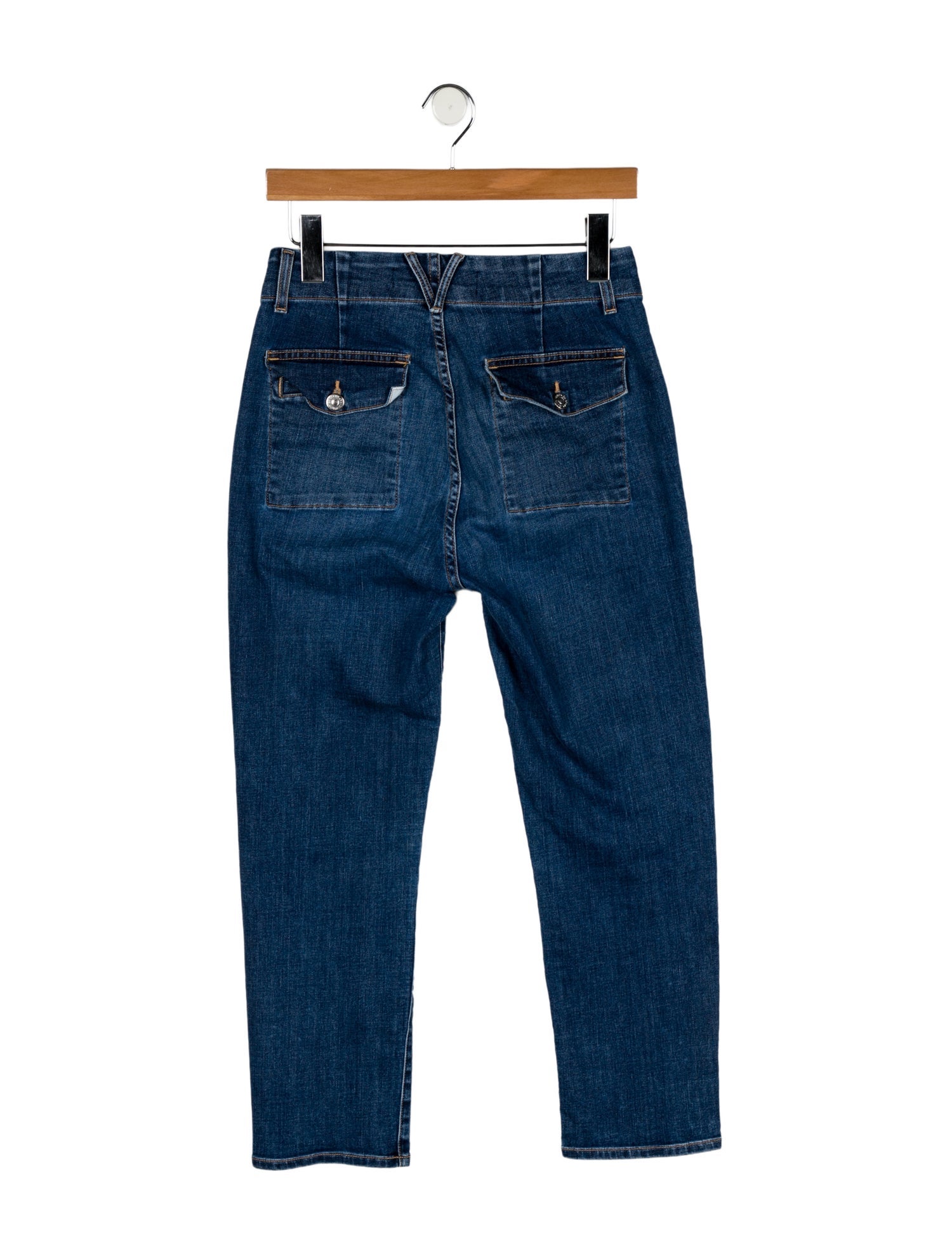 Veronica Beard Mid-Rise Straight Leg Jeans