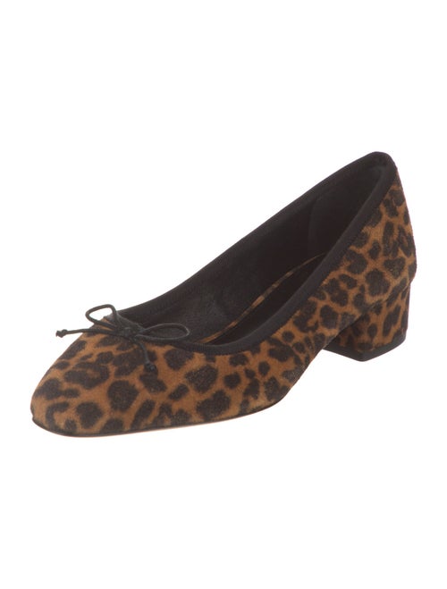 Veronica Beard Suede Animal Print Pumps