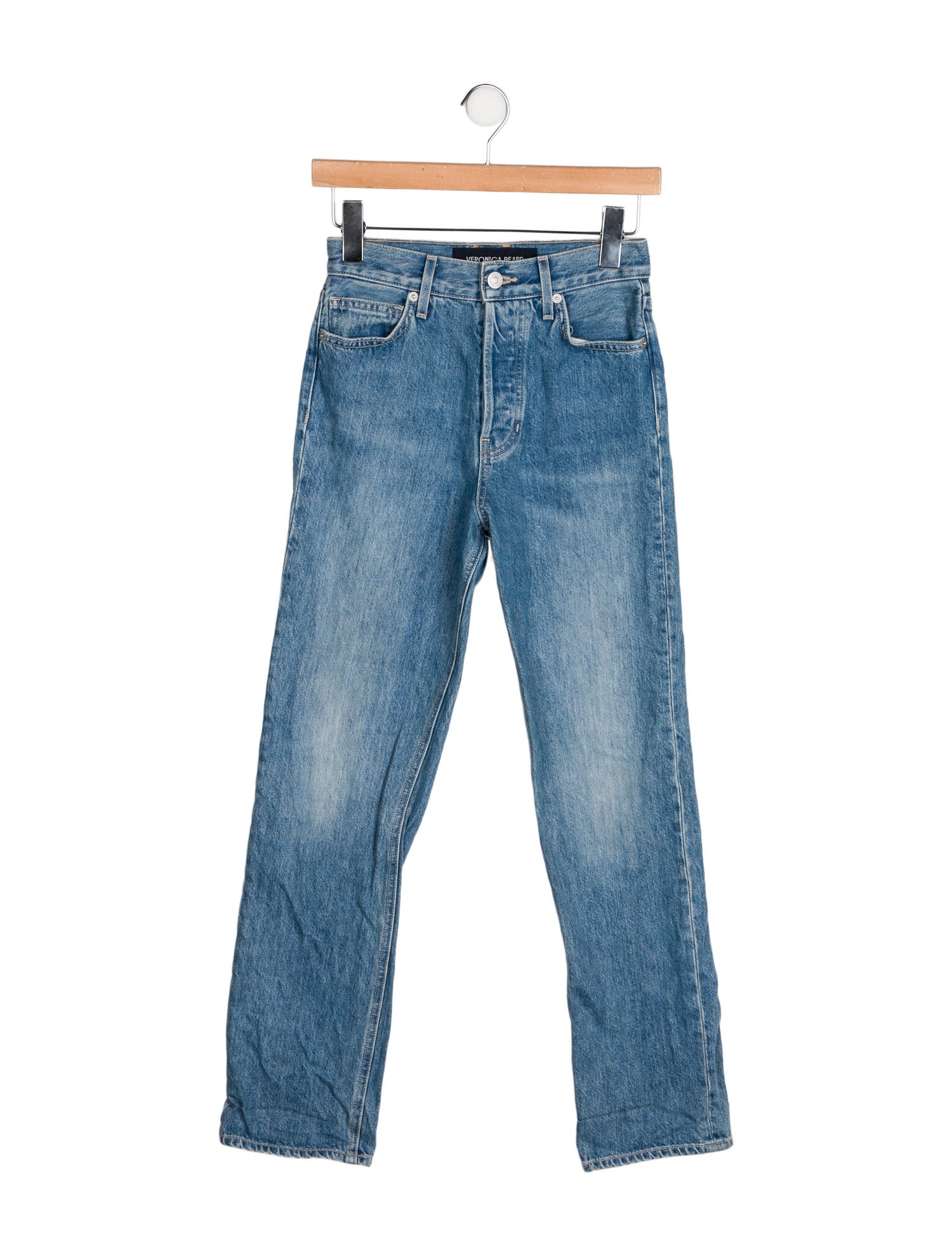 Veronica Beard High-Rise Straight Leg Jeans