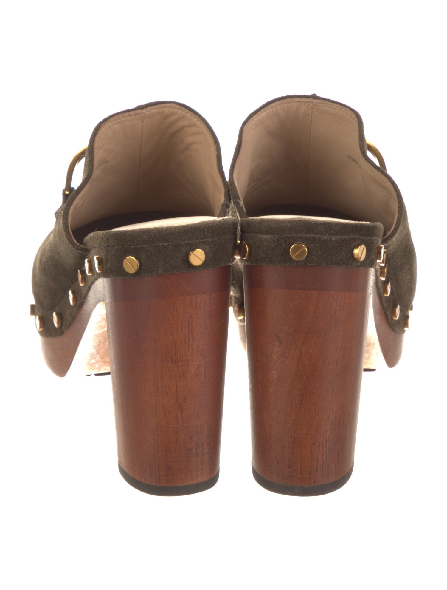 Veronica Beard Suede Studded Accents Mules