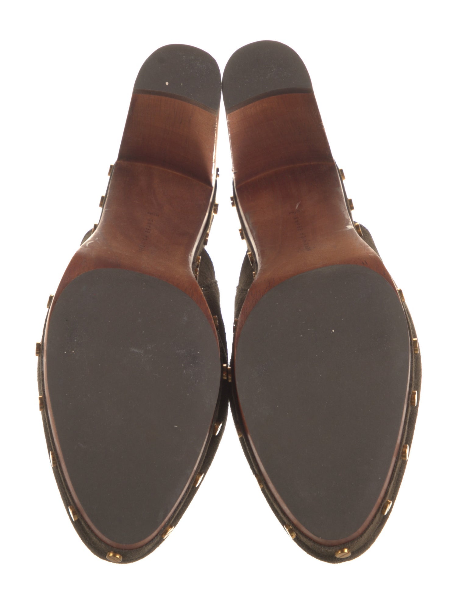 Veronica Beard Suede Studded Accents Mules