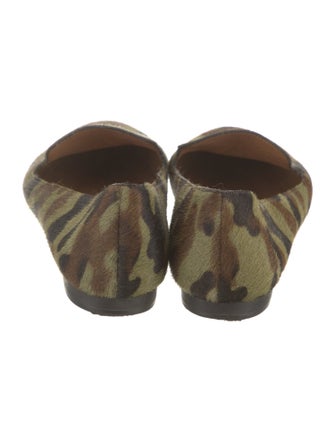 Veronica Beard Ponyhair Printed Loafers