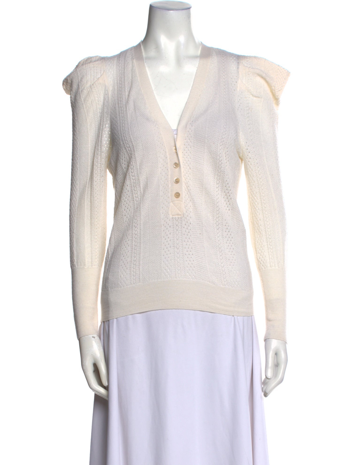 Veronica Beard Merino Wool V-Neck Sweater
