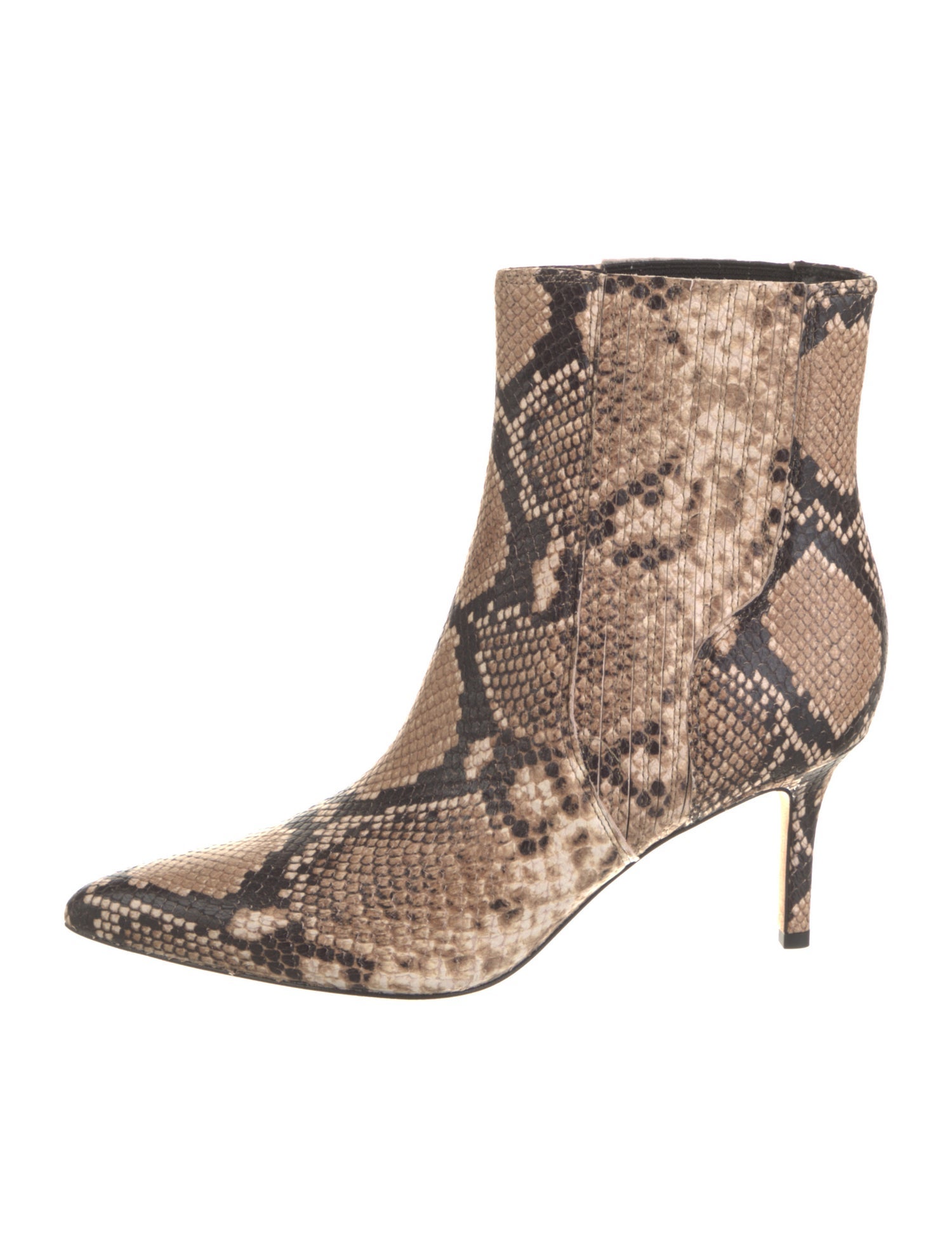 Veronica Beard Leather Animal Print Boots