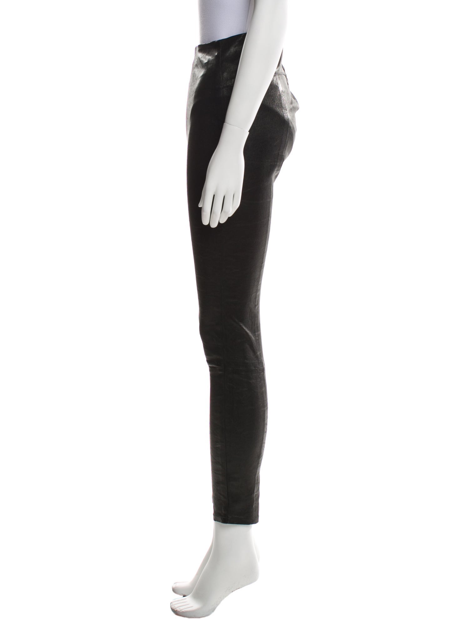 Veronica Beard Lamb Leather Wide Leg Pants